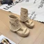 Hollow Thick Sole Versatile Short Boots Women's Summer Round Toe Height Increase 8cm Little Man
