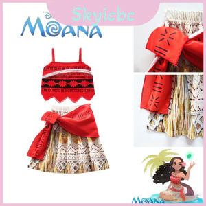 Váy công chúa Moana cho bé gái Trang phục hóa trang Váy lạ mắt Quà tặng Halloween