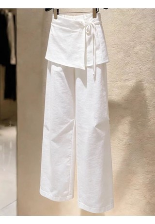 Quần culotte giả một mảnh, hai mảnh kiểu dáng mới đa năng, giảm béo, quần ống rộng, rèm buông