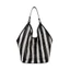 Niche Design Portable Vegetable Basket Bag For Women, Lazy Style Striped Woven Shoulder Bag, Lar