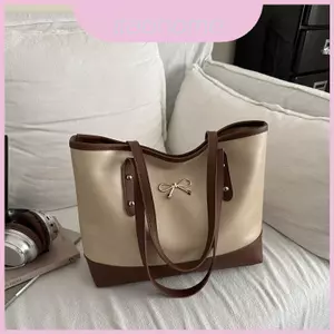 Túi Tote nữ thông thường có tay cầm đôi và khâu ô tô cho vẻ ngoài dạo phố