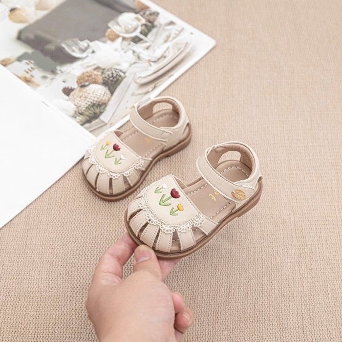 Sandals Children's Summer Toddler Sandals Soft Bottom Baby Princess Style Round Toe Show Flow