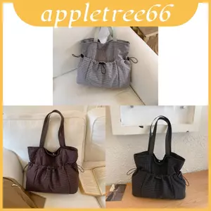 Tote Nylon Hợp Thời Trang Với Chi Tiết Nhăn Và Khóa Kéo Dễ Dàng Để Mua Sắm Đi Lại Và