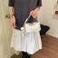 Woven Shoulder Bag, Sweet Girly Style, High-end Dopamine Handbag, Bucket Bag, Large Capacity Cro