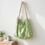 Summer New Mint Green Fresh Canvas Crossbody Shoulder Bag Large Capacity College Student Work Co