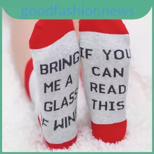 Cotton Mềm Nếu Bạn Có Thể Đọc Chữ Cái Tiếng Anh Thêu Giữa Bắp Tất Đen Xám Đỏ
