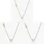 Dây chuyền mặt dây chuyền Zircon đôi hình dạng độc đáo bằng thép không gỉ và vàng cho nữ