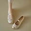 French Style Shallow Egg Roll Shoes Summer New Bow Flat Ballet Shoes Soft Sole Women's Shoes