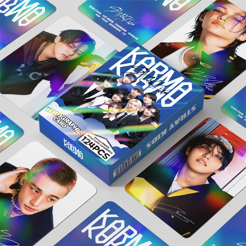 LINXX 124 Chiếc Stray Kids Group Karma Theo Chủ Đề Lomo Bộ Thẻ Với Hình Ảnh Ba Chiều 3 Inch Photocards Sưu Tập Quạt Hàng Hóa Ý Tưởng Quà Tặng Cho Ở Lại