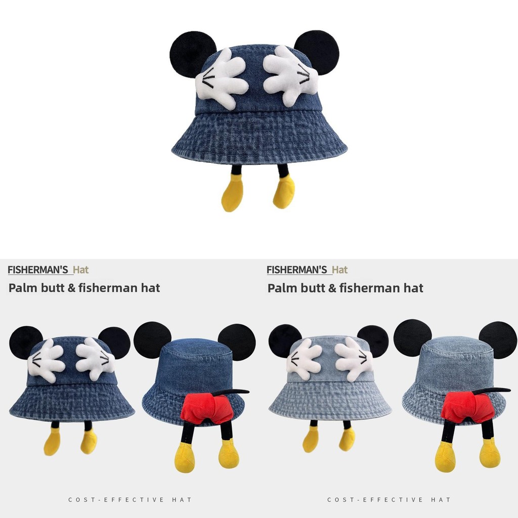 Chuột Bông Hình Mũ Người Cá Mickey Chất Liệu Nhẹ, Bảo Vệ Khỏi Nắng