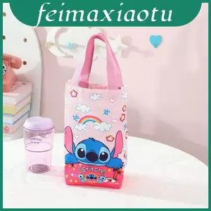 Túi vải Tote cốc cách nhiệt in hình Stitch có lưu trữ đa năng để sử dụng khi di chuyển