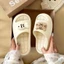 New Cute Cartoon Candy Color Cute Cat Little Fish Home Slippers Dark Plaid Slippers