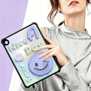 Ốp lưng cứng trong suốt Samsung Galaxy Tab A9 A9 + A11 A11 + S7 S8 S9 S9FE S10FE S7 + S7FE S8 + S9 + S9FE + S10 + Mềm mại - Màu sắc đẹp Emoji