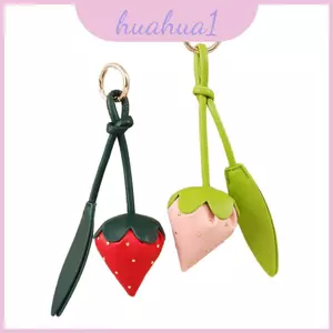 Túi đựng trái cây Pu phong cách Miu quyến rũ với họa tiết dâu tây hợp thời trang dành cho người hâm mộ thời trang