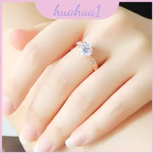 Nhẫn Zirconia hình học có lớp hoàn thiện bạch kim cho đám cưới và kỷ niệm