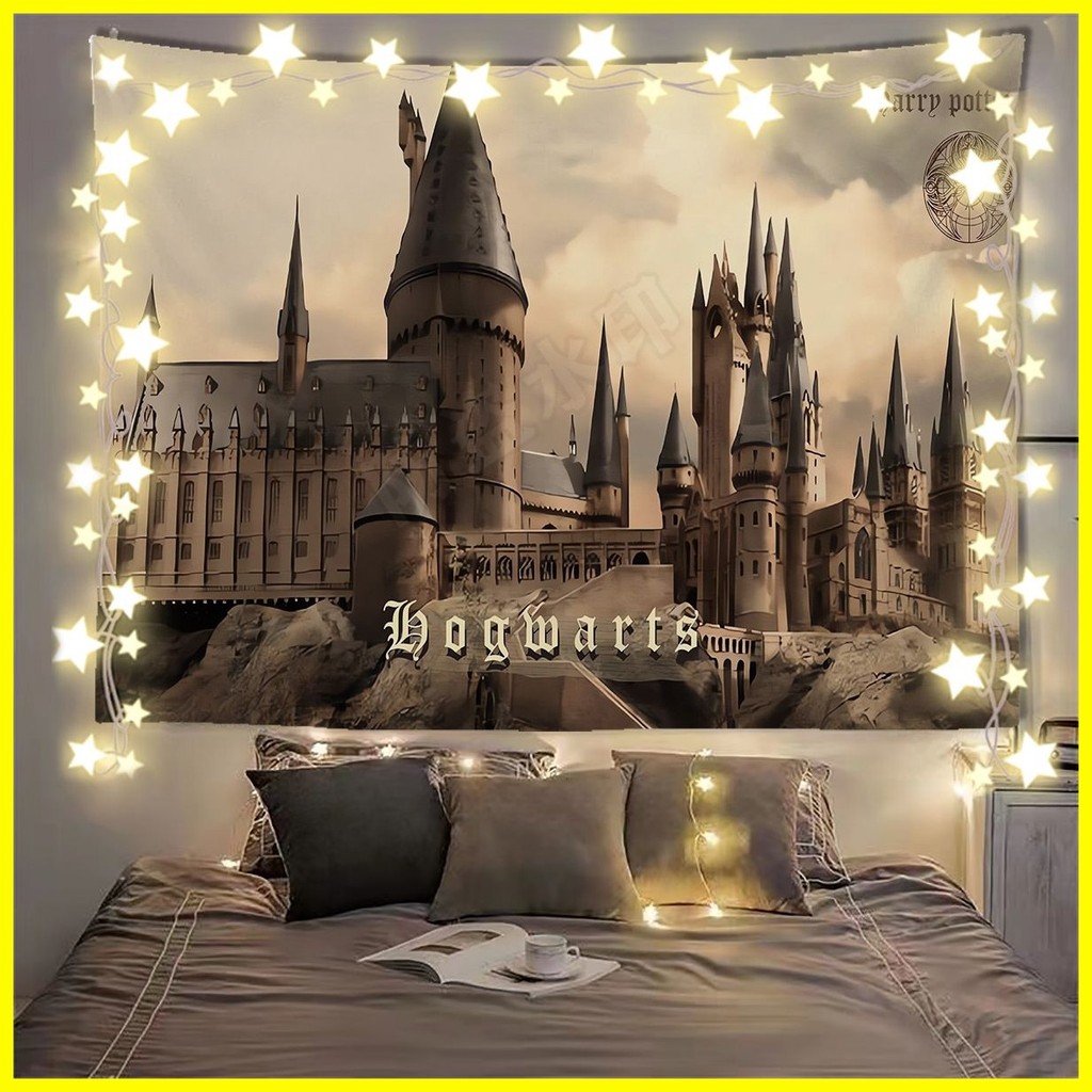[ZOCI] Tấm thảm Harry Potter Harry Potter Huy hiệu Đại học Magic Phong cách cổ điển Ký túc xá Ký túc xá Trang trí phòng Vải nền Poster Tấm thảm vải treo tường
