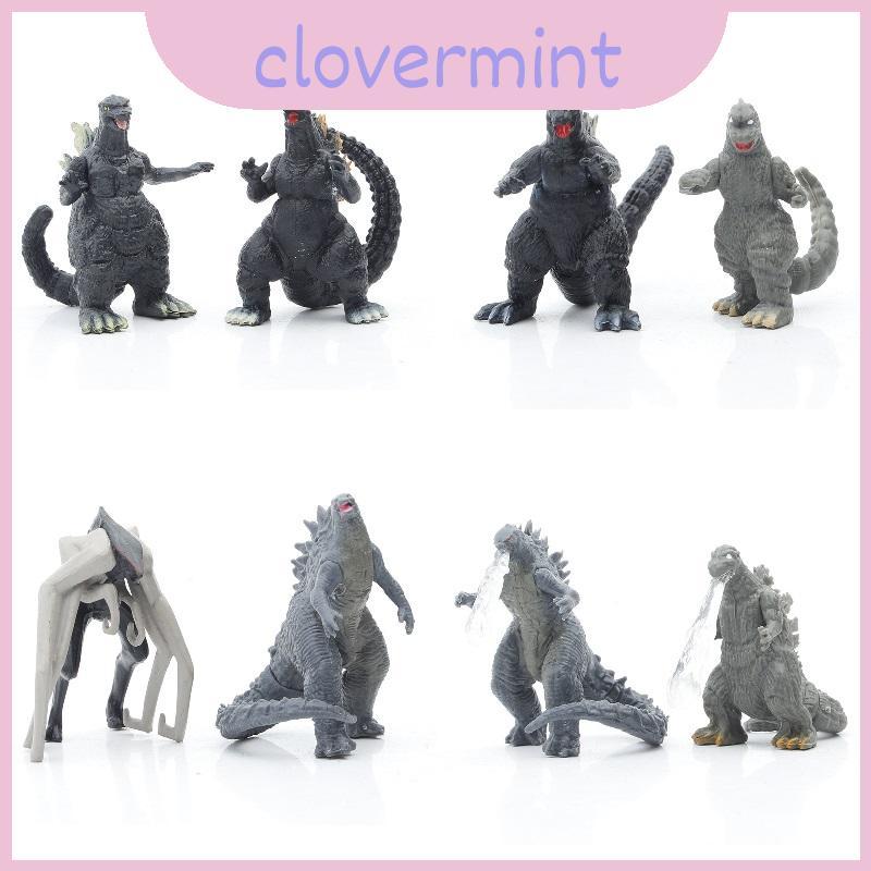 Bộ sưu tập nhân vật hành động bằng nhựa Pvc tám mảnh đa năng có nhân vật Godzilla và khủng long cho trẻ em