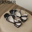 Giày sandal phong cách Pháp dành cho nữ thời trang mùa hè nơ ngọc trai với váy Giày cổ tích La Mã