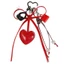 Móc khóa thả nước tình yêu hợp thời trang Heart Pu cho ba lô và chìa khóa