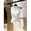Fashion Niche Temperament White Polka Dot Print Slim Fit Stand Collar Sleeveless Top Versatil