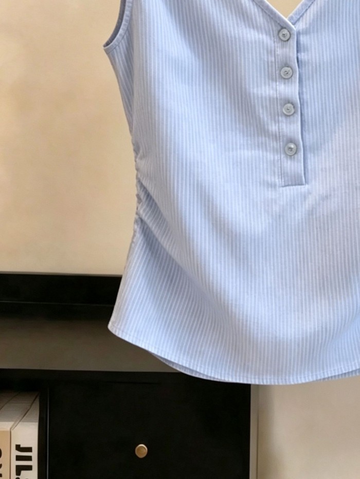 áo vest không tay cổ chữ V phong cách ngọt ngào dành cho nữ mùa hè mới niche top slim