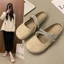 Baotou Half Slippers Women's Shoes New Summer With Skirt Retro French Lazy One-leg Rhinestone Sa