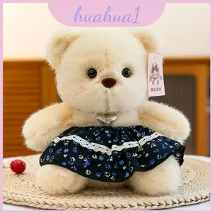 Đồ chơi gấu bông sang trọng cho trẻ em với mặt dây chuyền trái tim tình yêu và váy trang trí cho trẻ em