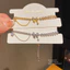 Dây chuyền tay nơ nữ thời trang mạ vàng và Zirconia cho những dịp đặc biệt