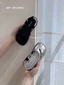 Giày Sandal Bé Gái Mùa Hè Mới Vừa Và Lớn Rỗng Bao Đầu Mary Jane Giày Da Cho Trẻ Em
