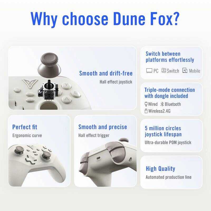 Tay cầm chơi game không dây Flydigi Dune Fox cho PC/Switch/Mobile với cần điều khiển hiệu ứng Hall | BigBuy360 - bigbuy360.vn