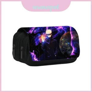 Họa tiết Kaisen Jujutsu Hai Lớp Flip Cover Học Sinh Văn Phòng Phẩm Lưu Trữ Túi Đựng Bút Chì Để Sử Dụng Trường Học