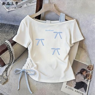 Áo thun ngắn tay in hình bướm cho bé gái Áo thun ngắn tay cho trẻ em vừa và lớn Bé gái Quần áo mùa