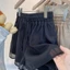 Quần short gạc đa năng Hàn Quốc dành cho nữ mùa hè, lưng thun rộng, giảm béo, quần thể thao lưng