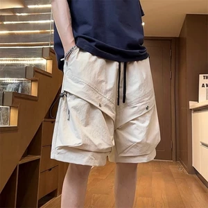 Quần Short Màu Đen Cho Nam Nữ Mùa Hè Hợp Thời Trang Đường Phố Cao Cấp Túi Lớn Thể Thao Mỹ Quần Â