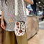 Túi đeo chéo Mini bằng vải Canvas dễ thương cho bé gái có thiết kế in và dây đeo đơn hoàn hảo để mặc hàng ngày
