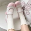 Màu Hồng Siêu Dễ Thương Chữ Velcro Giày Vải Nữ Trắng Giày Nữ Nhẹ Nhàng Và Giày Đa Năng