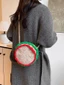 Túi đeo chéo hình tròn Hamburger dệt kim thời trang có Cotton cho vải du lịch