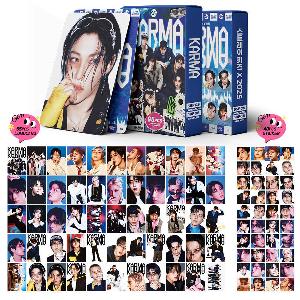 LINXX 95 Chiếc Stray Kids KARMA Album Lomo Cards Set Chất Lượng Cao 3 Inch Mini Photocards Bộ Sưu Tập Quạt Thẻ Giao Dịch Cao Cấp Ý Tưởng Quà Tặng Kpop Merch