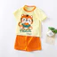 Bộ quần áo Cotton mùa hè cho bé trai tập đi có họa tiết hoạt hình và mềm mại cho thời gian chơi bằng vải