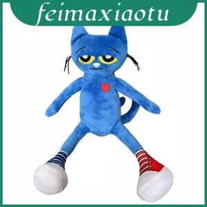 Pete The Cat Hand Puppet Động vật nhồi bông mềm để kể chuyện và sử dụng cho mẫu giáo