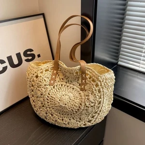 Brand New Clearance Large Capacity Woven Bag Womens Popular Popular Shoulder Bag Seaside Vacatio