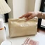 Ins Cosmetic Bag, Simple Contrasting Color Bright Cosmetic Bag, Portable Travel And Business Trip,