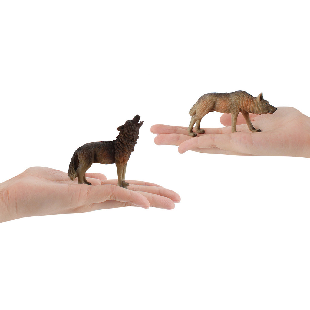 Hình sói với tư thế thực tế cho đồ chơi giáo dục trẻ em