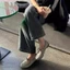Mới Phong Cách Trung Hoa Mùa Xuân Mới Cổ điển Khóa Kim Loại Dây Một Chữ Mary Jane Giày Mũi Tròn