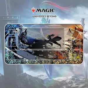 Playmat FF7 Battle - MTG Magic The Gathering x Final Fantasy Anime Battle Card Stitched Edges Mousepad