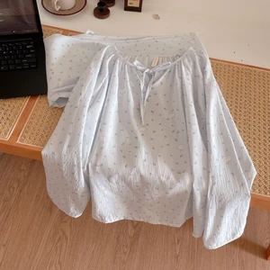 Bé Gái Ngọt Ngào Và Dễ Thương Muối Biển Thỏ Nơ Hoa Bộ Đồ Ngủ Cho Nữ Xuân Thu Quần Áo Ở Nhà Rộ