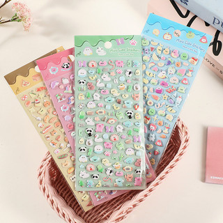 ENWEI 1 Cái [Dòng Phim Hoạt Hình Bong Bóng] Bánh Mì Động Vật Trái Cây Gấu Trúc Voi Phong Cách Dễ Thương Dán Cho Nhật Ký Người Lập Kế Hoạch Thêu Sò Văn Phòng Phẩm