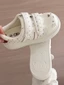 đôi giày trắng Velcro đế dày mùa hè mới, giày đế bánh mì thông thường dành cho nữ sinh viên tăng