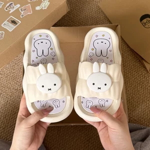 Cute Miffy Rabbit Slippers For Women Summer Outerwear Girly Home Anti-Slip Thick Soled Indoor Sa