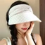 Japanese Style Cotton And Linen Striped Empty Top Hat For Women In Summer With Large Brim And Sm